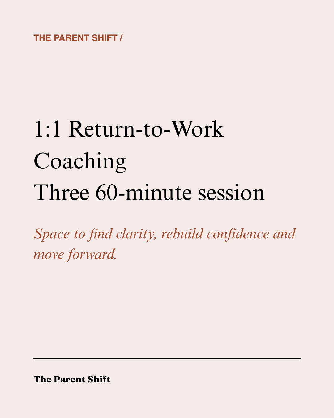 1:1 Return-to-Work Coaching — Three Sessions